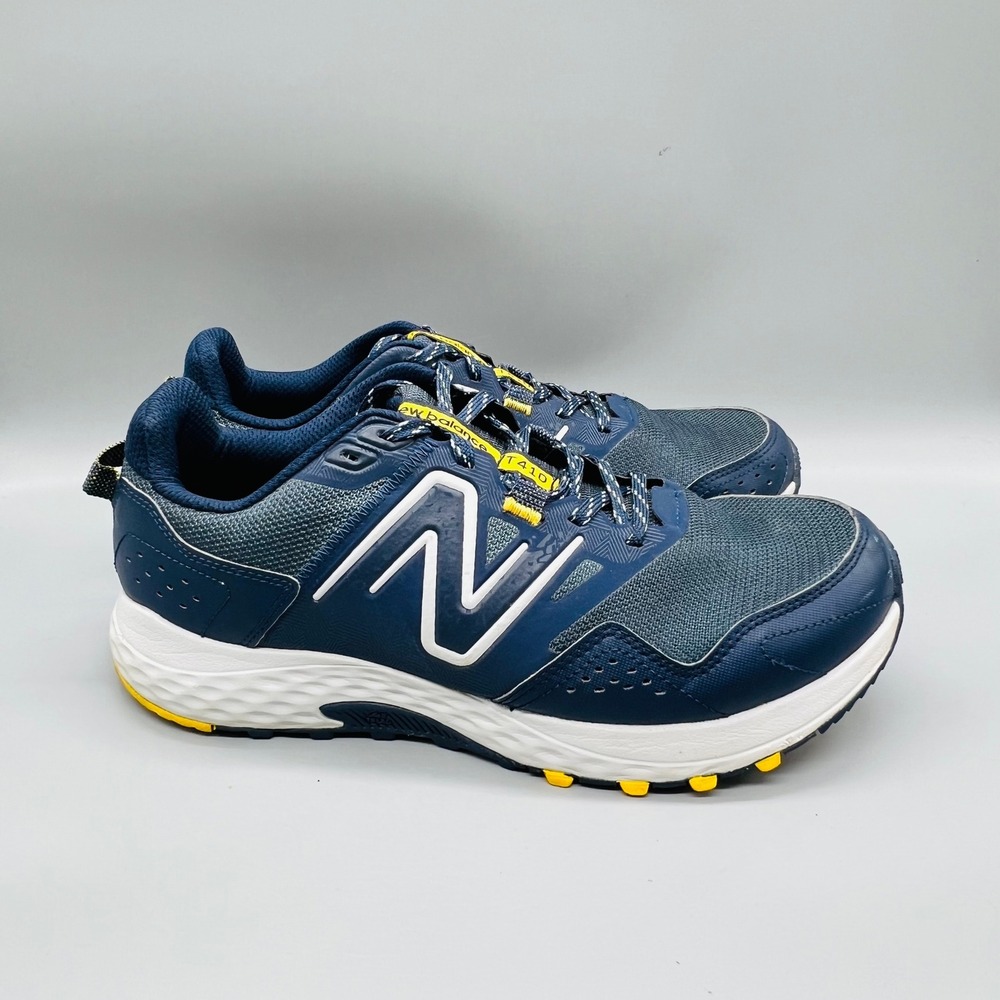 New Balance Shoe Mens 10.5 Blue Yellow T410 Trail Running Athletic Sneakers